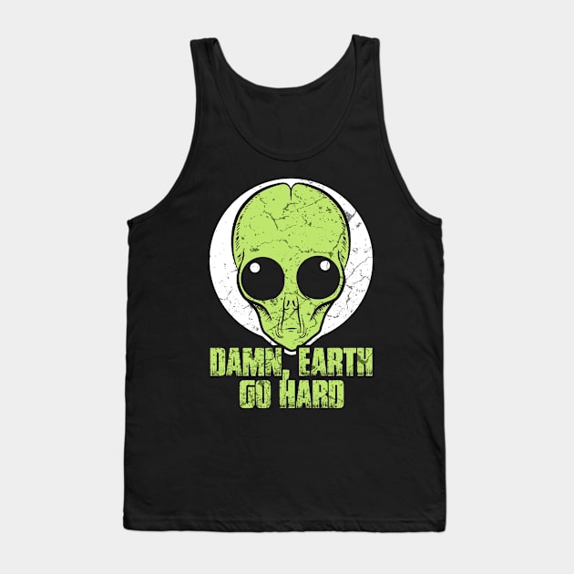 Funny Alien Tank Top by Mila46